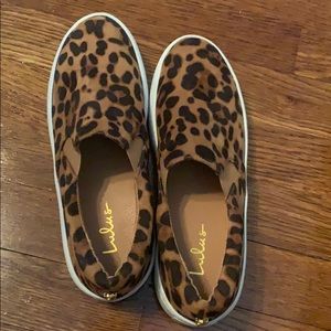 Cheetah slides lulus never worn